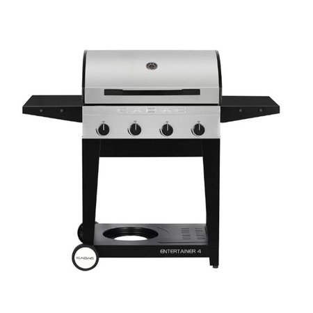 CADAC Entertainer Stainless Steel BBQ 4-Burner Propane Gas Grill with Side Shelves 98251-41G01-US